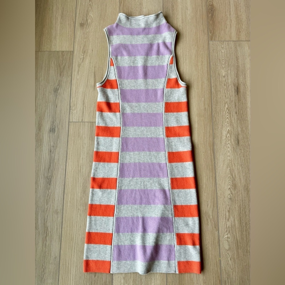 Daily Practice by Anthropologie Striped Mock Neck Sweater Dress M EUC fitted - Picture 5 of 13